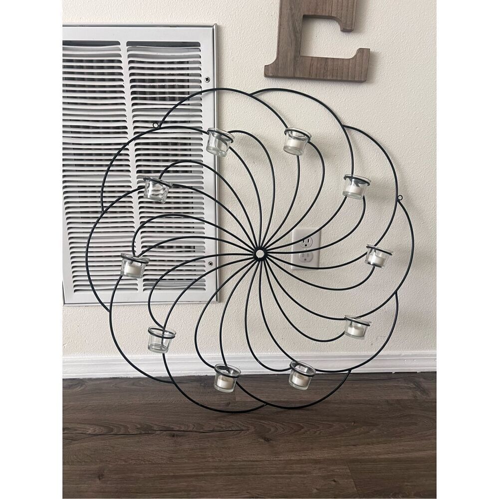 Candle Wall decor Metalic with glass class for candle
